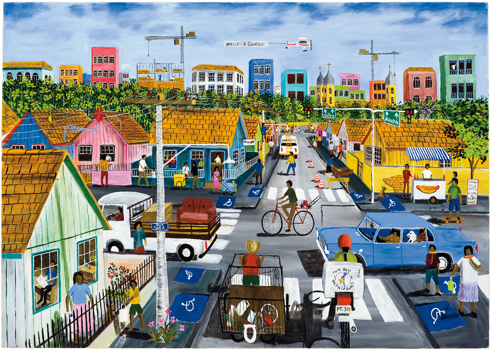 [Marcelo Schimaneski] Ponta Grossa – PR, 1967<br><i>Resistindo a Modernidade</i><br>Óleo sobre tela<br> 50 × 70 cm