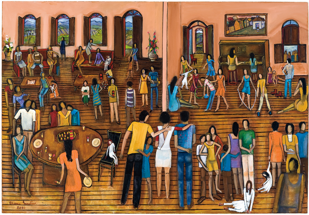 [Eliana Silveira de Andrade] Ponte Nova – MG, 1943<br><i> Lembranças</i><br> Acrílica sobre tela<br> 91 × 130 cm