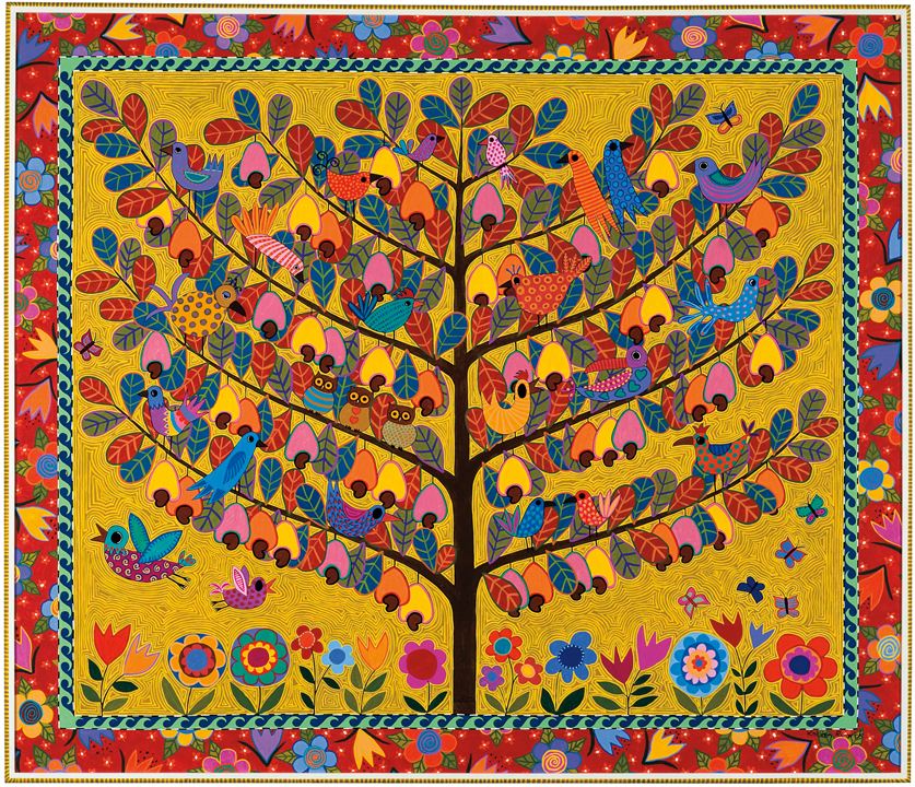 [Karleen Jane Renwick] São Paulo – SP, 1959<br><i>Cajueiro</i><br> Acrílica sobre tela<br> 127 × 147,5 cm